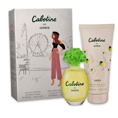 SET GRES CABOTINE WOMAN ( 2PC) 3.4 OZ EDT + 200ML BL